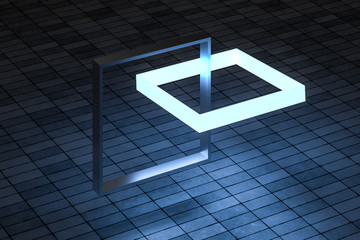 3d rendering, creative frames with sense of science and technology