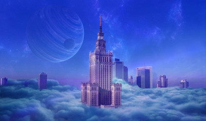 Sen Warszawy. Miasto w chmurach. © C I N O