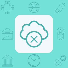 Cloud computing vector icon sign symbol