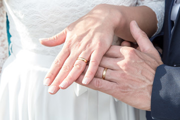 Hands, rings, weddings day, Switzerland, Europe