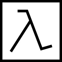 Modern  application icon in black and white