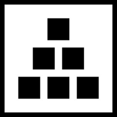 Modern  application icon in black and white