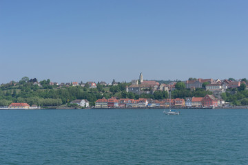 Fototapeta na wymiar Stadtpanorama Meersburg am Bodensee