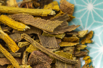 Mistelkraut  Drudenfuß Heilkräuter Detail Close Up 