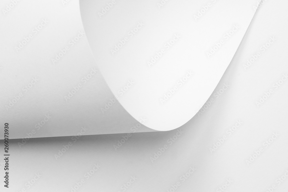 Wall mural twisted white paper sheets background texture for design