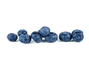 Fresh bog billberries isolated on white backround