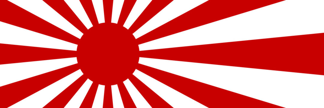 horizontal rising sun flag for pattern and background