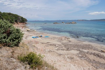 Panorama of Vignola Beach in Sardinia