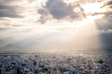Nha Trang, Vietnam aerial view cityscape
