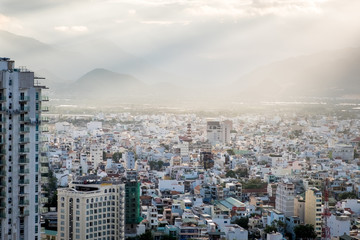 Nha Trang, Vietnam aerial view cityscape