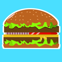 burger, hamburger, food, beef, onion, tasty, snack, sauce, background, grilled, fast, cheese, meal, lettuce, tomato, meat, sandwich, fresh, bun, unhealthy, burgers, delicious, fried, isolated, sesame