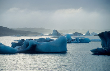 Iceland; the Jokulsaarlon lake