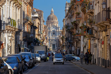 Catania. Old Town Street.