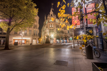 Fototapeta na wymiar Evening Antwerp. Belgium October 2018. City landscape.