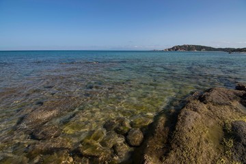 Panorama of Lu Litarroni Beach in Sardinia