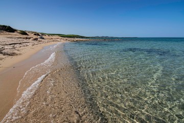Panorama of Lu Litarroni Beach in Sardinia