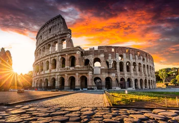 Keuken foto achterwand Colosseum Rome, Italië. Het Colosseum of Colosseum bij zonsopgang.