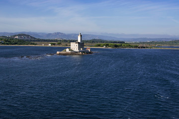 Fototapeta premium Lighthouse of Olbia in Sardinia