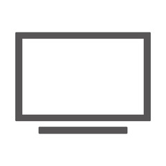 Tv, desctop computer screen or monitor vector icon . 