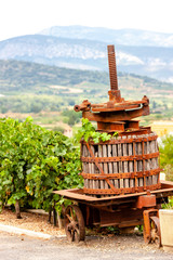 Wine press, Languedoc-Roussillon, France - obrazy, fototapety, plakaty
