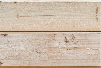 freshly sawn construction boards close up