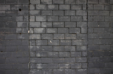 old brick wall of post soviet industrial district