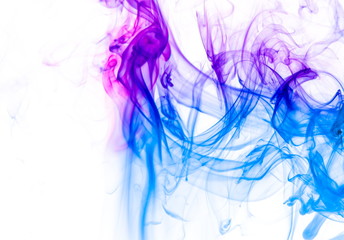 Fototapeta premium Colored smoke on white background