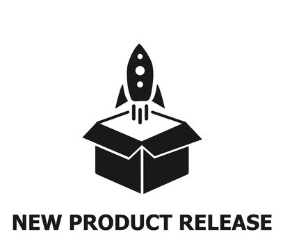 New Product Release Icon Vector 