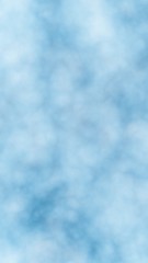 Background of abstract white color smoke isolated on blue color background. The wall of white fog. 3D illustration