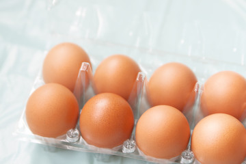 Transparent plastic eggs package