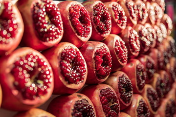 Pomegranates at Carmel market