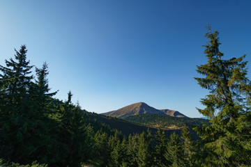 Landscape of Mount Petros - Chornohora of the Ukrainian Carpathian Mountains