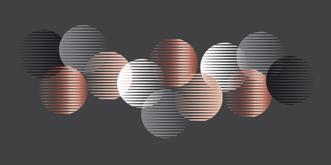 Elegant luxury round geometry shapes pattern