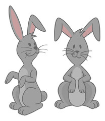 A cute Easter bunny rabbit cartoon character
