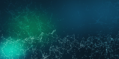 Glowing polygonal backdrop