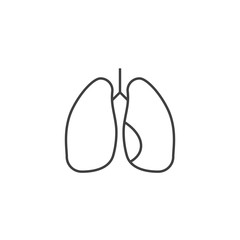 Lungs Vector Line Icons