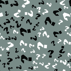 Question mark education, school concept. Seamless vector EPS 10 pattern. Flat style