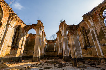 Ruiny kościoła św.Antoniego w Jałówce - obrazy, fototapety, plakaty