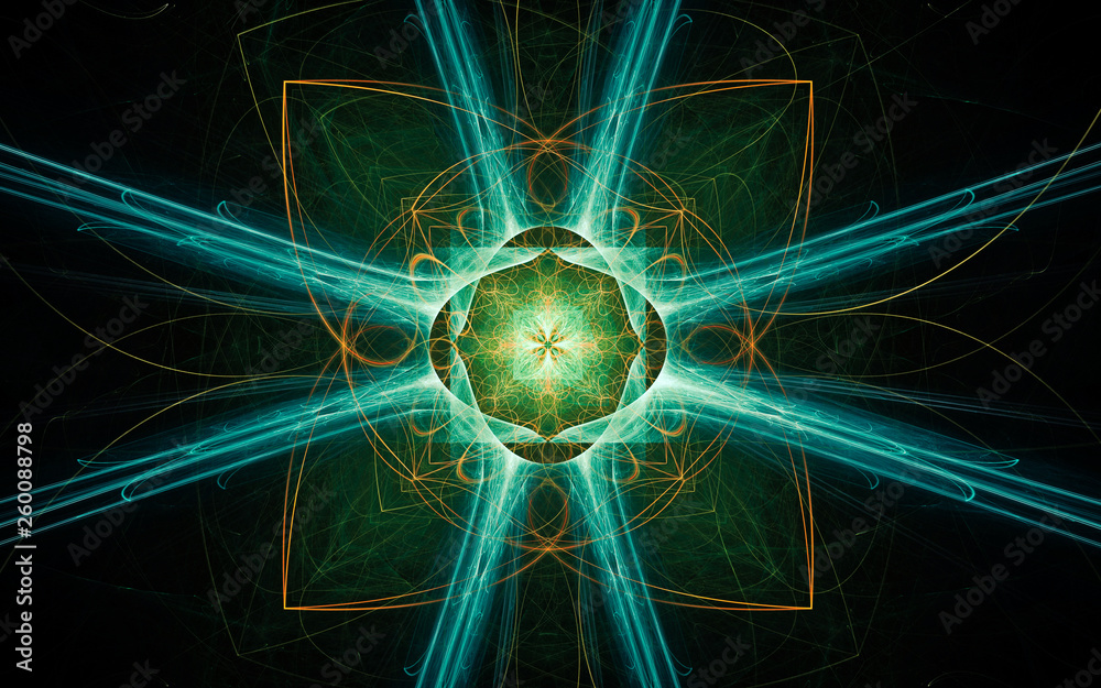 Fototapete digital generated image in the form of abstract geometric shapes of various shades and colors for us