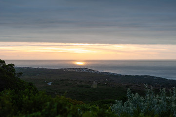 Sunset over the sea