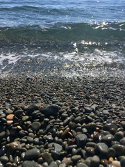 Fototapeta na wymiar sea beach with stones