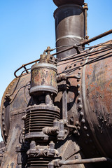 Plakat old steam locomotive
