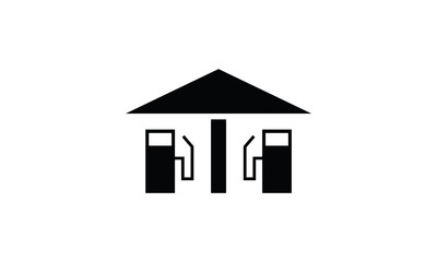 Gas station fuel pump building 