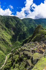 Fototapeta na wymiar Machu Picchu is above the Urubamba river