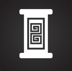 Chinese new year related icon on background for graphic and web design. Simple vector sign. Internet concept symbol for website button or mobile app.