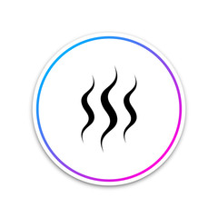 Obraz premium Steam icon isolated on white background. Circle white button. Vector Illustration