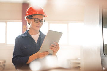 Engineer with tablet