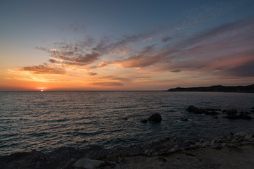 Sunset on the Rena Majore Beach