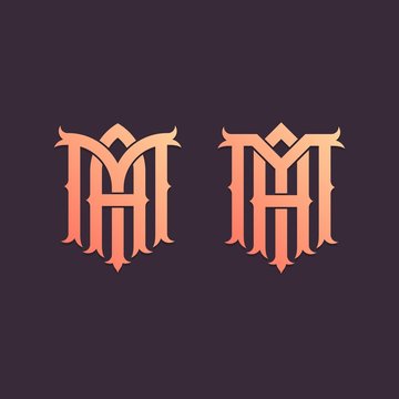 MA gothic monogram logo.