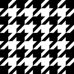 Black and white pattern Houndstooth seamless pattern black and white